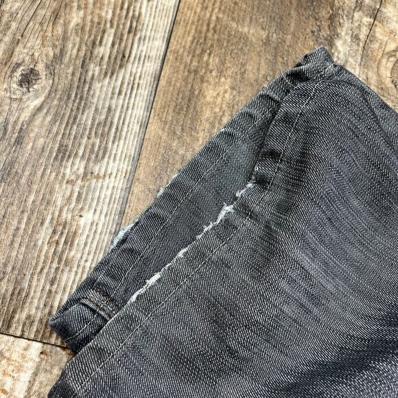 Cyber Y2K Gray 00s Jeans Stuudded Pocket Red Ape Cyber Grunge Size 38 - Picture 6 of 8